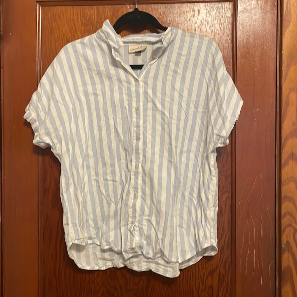 Light blue and white shirt